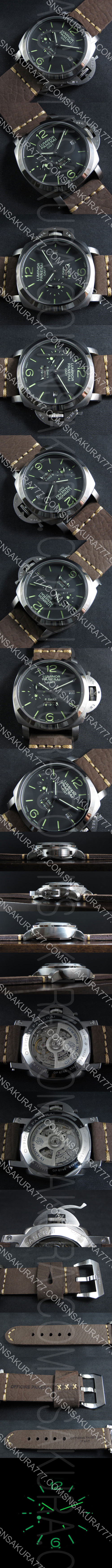 動力完璧 PANERAI ラジオミール PAM233 8 Days GMT Asian 21600振動 夜光