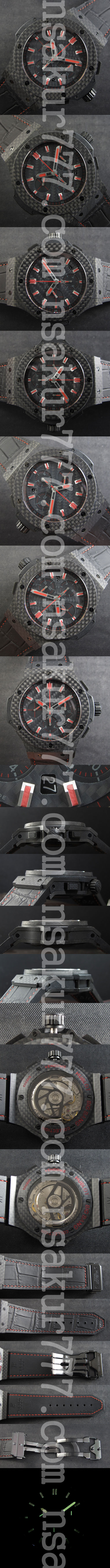 ウブロコピー時計  ビッグバン オール ブラック　カーボンファイバ ，Asian 7750搭載